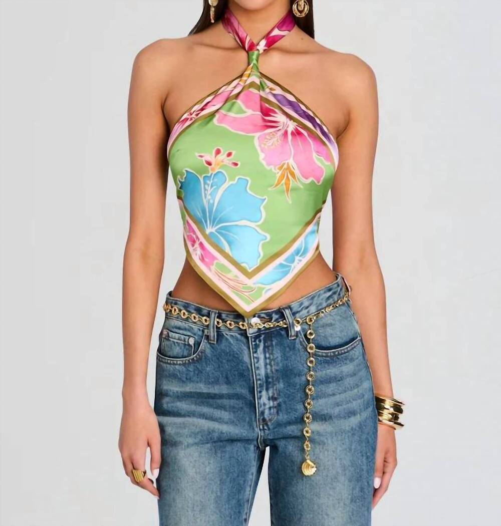 NEW RETROFETE jamie silk top in floral